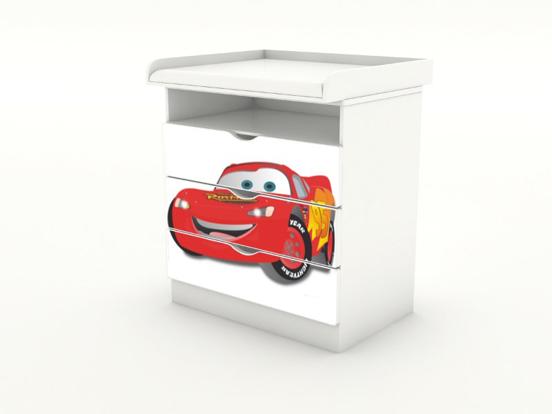 Becks komoda s odnímateľným prebaľovacím pultom Cars MC